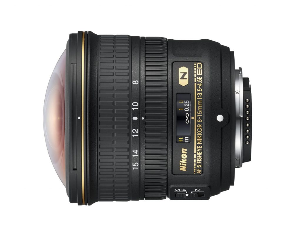 AF-S fisheye 8-15mm f3.5-4.5E ED circular fisheye zoom lens